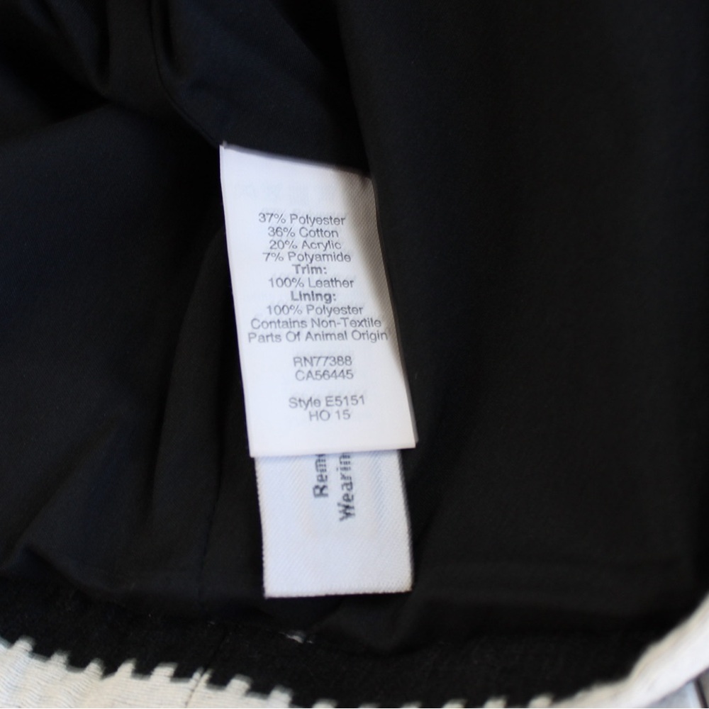 Madewell Geo Jacquard Classic Fit Leather Waist Trim Mini Women’ Skirt Size 2 - Picture 7 of 7